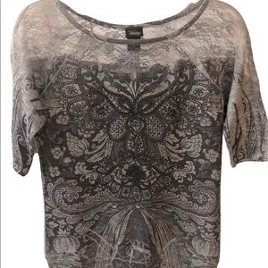 Vanity knit top with lace detail and beaded accents.  Like-new (worn 1x), SZ Med